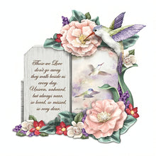 Load image into Gallery viewer, The Hamilton Collection A Love So Dear Hummingbird Remembrance Keepsake Sentiment with Colorful Wings Radiant Flowers Handcrafted & Hand-painted Sculpture Artwork by Lena Liu 5-inches
