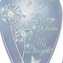 Load image into Gallery viewer, The Bradford Exchange Loving Wishes Wish Jar Heirloom Porcelain Musical Keepsake with Platinum Dandelion Design Sparkling Jewels and "You Are So Beautiful" Melody Sentimental Daughter Gift 7.25-inches - RCE Global Solutions