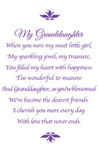 Load image into Gallery viewer, The Bradford Exchange My Granddaughter I Love You Today Tomorrow Always Personalized Music Box Cherish Her Heart with Melody Message & Beauty Triple Fired Heirloom Porcelain with Hand Applied Silver Plating 3.75-inches - RCE Global Solutions