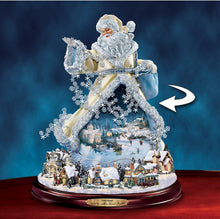 Load image into Gallery viewer, The Bradford Exchange And to All A Good Night Moving Santa Claus Tabletop Figurine Christmas Decoration by Thomas Kinkade 12-inches