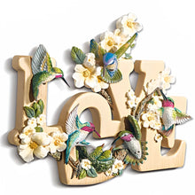 Load image into Gallery viewer, The Bradford Exchange Jewels Of Love Hummingbird and Dogwood Blossom Wall Decor 10-inches - RCE Global Solutions