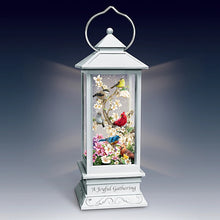 Load image into Gallery viewer, The Bradford Exchange A Joyful Gathering Glitter Globe Songbird Lantern with Lights and Ever-Swirling Glitter 11-inches - RCE Global Solutions