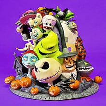Load image into Gallery viewer, The Hamilton Collection Disney Tim Burton's The Nightmare Before Christmas 30 Years of Moonlight Mischief Sculpture Handcrafted and Hand-Painted with Glow in the Dark Plays 'Overture' by Composer Danny Elfman 12" W x 10" H" - RCE Global Solutions