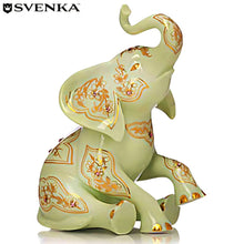 Load image into Gallery viewer, The Hamilton Collection Golden Fortunes Figurine Collection Issue #2: Gleaming Good Fortune Handcrafted Fine Bisque Porcelain Hand-Painted with 22K Gold Accents and Genuine Svenka Crystals by Blake Jensen 6-inches - RCE Global Solutions