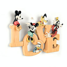 Load image into Gallery viewer, The Bradford Exchange Disney Mickey Mouse and Friends LOVE Wall Decor Vintage-Style Hand-Cast and Hand-Painted Artisan Masterpiece Heartwarming Home Decoration 13" W x 10" H x 2" D - RCE Global Solutions
