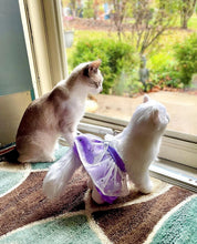 Load image into Gallery viewer, The Ashton-Drake Galleries Fabulous Feline Kitten Hold That Pose! Plush Cat with Crown Lavender Skirt and Dazzling Duchess Outfit 10-Inches