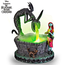 Load image into Gallery viewer, The Bradford Exchange Disney Tim Burton's The Nightmare Before Christmas Illuminated Foggy Fountain Sculpture 9-inches