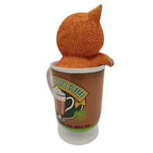 Load image into Gallery viewer, The Hamilton Collection Coffee Cats Collection Issue #8: Feline Fine Irish Coffee Figurine Handcrafted Cat & Coffee Mug Collectible Purr-Colated Purr-Fection by Kayomi Harai 4.5-inches