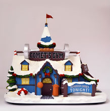 Load image into Gallery viewer, The Bradford Exchange Rudolph The Red-Nosed Reindeer Village Collection Issue #51: Coach Comet Reindeer Games Village Display Illuminated Lighted Holiday Decor Hand Painted Collectible Sculpture 8-inches