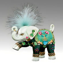 Load image into Gallery viewer, The Hamilton Collection Tons of Fortune Luck of the Irish Elephant Figurine Collection Issue #3 Hand-Painted Irish Symbols Realistic Eyelashes and Luxurious Details by Margaret Le Van 4.5-inches - RCE Global Solutions