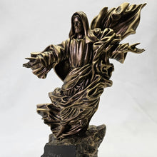 Load image into Gallery viewer, The Bradford Exchange Light Of The World Sculpture Collection Issue #5: 'Love The Lord' Handcrafted Cold-Cast Bronze Illuminated with Inspirational Scripture 11-inches