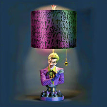 Load image into Gallery viewer, The Bradford Exchange The JOKER: A Deadly Card Lamp Hand-Sculpted Collectible with BATMAN SIGNAL Pull Chain Illuminating Laughter Shade and Defaced BATARANG 20.5" H x 10" D - RCE Global Solutions