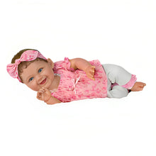 Load image into Gallery viewer, The Ashton-Drake Galleries Emma Grace First Words Baby Doll So Truly Real® Realistic Touch-Activated Collectible Doll with Giggles and "Mama," Hand-Rooted Brown Hair RealTouch® Vinyl Custom Ensemble and Light Baby Powder Scent by Ping Lau 19-inches - RCE Global Solutions