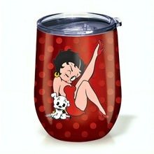 Load image into Gallery viewer, The Bradford Exchange Betty Boop™ Drinkware Collection Issue #1 Set of Two 12 oz. Insulated Stainless Steel Tumblers with Reusable Straws Featuring Durable Artwork of Betty Boop and Pudgy™ 4.5-inches - RCE Global Solutions