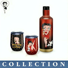 Load image into Gallery viewer, The Bradford Exchange Betty Boop™ Drinkware Collection Issue #1 Set of Two 12 oz. Insulated Stainless Steel Tumblers with Reusable Straws Featuring Durable Artwork of Betty Boop and Pudgy™ 4.5-inches - RCE Global Solutions