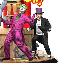 Load image into Gallery viewer, The Hamilton Collection Holy Bombs Away Batman Robin and Catwoman Vs. Arch Villains Joker Penguin Riddler Illuminated Sculpture 13.5-inches - RCE Global Solutions