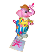 Load image into Gallery viewer, The Hamilton Collection Passionate Promenade Posh Elephant Figurine Handcrafted Breast Cancer Awareness Art with Glitter and Faux Gems by Margaret Le Van 4-inches - RCE Global Solutions