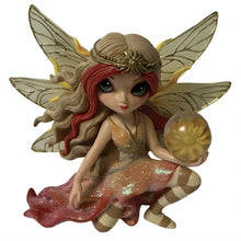 Load image into Gallery viewer, The Hamilton Collection Mystic Guardians of Nature Fairy Figurine Collection Issue #5 Solara, Sentinel of Light Handcrafted Resin with Custom-Carved Crystalline Wings Hand-Painted Elemental Orb by Jasmine Becket-Griffith 5.5-inches
