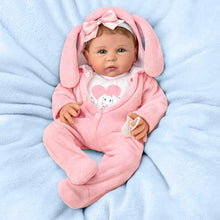 Load image into Gallery viewer, The Ashton - Drake Galleries Hopped Into My Heart Lifelike So Truly Real® Baby Girl Doll in Bunny Outfit Weighted Fully Poseable with Soft RealTouch® Vinyl Skin by Doll Artist Linda Murray 19"-Inches - RCE Global Solutions