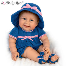 Load image into Gallery viewer, The Ashton-Drake Galleries Summertime Sweetie Poseable Baby Doll is Ready for Your Afternoon Adventures RealTouch Vinyl by Sherry Miller 21-inches - RCE Global Solutions