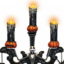Load image into Gallery viewer, The Bradford Exchange Disney Tim Burton's The Nightmare Before Christmas Flameless Candelabra Collection - Jack Skellington Issue #1 LED Candles 11-inches - RCE Global Solutions