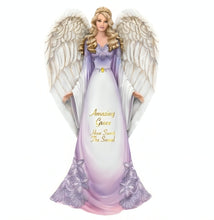 Load image into Gallery viewer, The Hamilton Collection Amazing Grace, How Sweet the Sound Angel FigurineHandcrafted & Hand-Painted Collectible with Glittered Wings, Faith-Inspired Design & Painter of Light Colors Religious Decor by Thomas Kinkade 7-inches