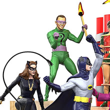 Load image into Gallery viewer, The Hamilton Collection Holy Bombs Away Batman Robin and Catwoman Vs. Arch Villains Joker Penguin Riddler Illuminated Sculpture 13.5-inches - RCE Global Solutions