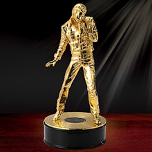 Load image into Gallery viewer, The Bradford Exchange Elvis: Comeback Special Handcrafted Cast-Metal Sculptures Issue #1 Golden Ion-plating with Album Base 7-inches - RCE Global Solutions