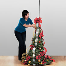 Load image into Gallery viewer, The Bradford Exchange Thomas Kinkade Wondrous Winter Pre Lit Pull Up Christmas Tree Assembles in 3 Easy Steps Pre Decorated with Kinkade Art Ribbons 46 Ornaments and 200 Clear Lights Holiday Decor 6ft - RCE Global Solutions