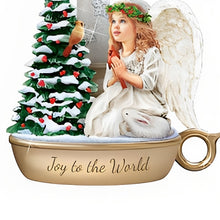 Load image into Gallery viewer, The Bradford Exchange Joy To The World Issue #2 from Warm Winter Welcome Candle Collection Angel Sculptures with Flameless Candles by Dona Gelsinger 9-inches - RCE Global Solutions