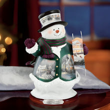 Load image into Gallery viewer, The Bradford Exchange Winter Wonderland Snowman Heirloom Classics Collection Issue #5 Village Christmas Holiday Decoration Figurine by Thomas Kinkade 7-inches