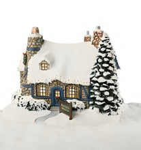 Load image into Gallery viewer, Thomas Kinkade "Painter of Light" Collection Issue #8: Stonehearth Restaurant Hawthorne Village Collectible Building Figurine Christmas Display