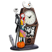 Load image into Gallery viewer, The Hamilton Collection Tim Burton's The Nightmare Before Christmas Love Never Dies Jack Sally Zero Clock Handcrafted & Sculpted Halloween Decoration 7.5-inches - RCE Global Solutions