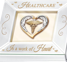Load image into Gallery viewer, The Bradford Exchange Healthcare is A Work of Heart Handcrafted Mirrored Music Box Plays Melody Always in My Heart 4-inches - RCE Global Solutions
