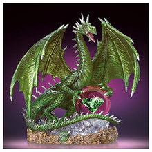 Load image into Gallery viewer, The Hamilton Collection Guardian of The Lightning’s Fury Handcrafted Dragon Figurine Sculpture Guarding Mythical Crystal 6"-Inches - RCE Global Solutions