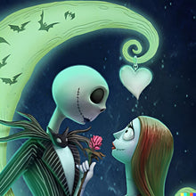 Load image into Gallery viewer, The Bradford Exchange Nightmare Before Christmas Jack & Sally Glow In The Dark Wall Decor True Love Never Dies 7.5"-Inches - RCE Global Solutions