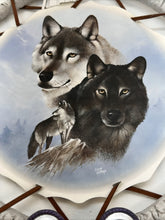 Load image into Gallery viewer, The Bradford Exchange Midnight Royalty Dream Guardians Native American Wolf Dreamcatcher Wall Decor Sentinels of the Spirits Collection Issue # 2 by Eddie LePage 13.5-inches - RCE Global Solutions