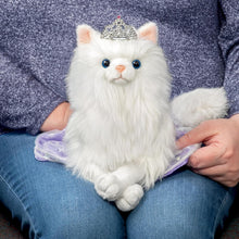 Load image into Gallery viewer, The Ashton-Drake Galleries Fabulous Feline Kitten Hold That Pose! Plush Cat with Crown Lavender Skirt and Dazzling Duchess Outfit 10-Inches