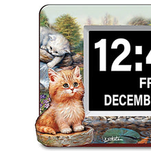 Load image into Gallery viewer, The Bradford Exchange Keep Time with Playful Kitties Easy-Read Digital Clock Featuring Adorable Kitten Art Handcrafted with LED Display USB Charging Port and Remote Control by Jurgen Scholz 9.5" W x 7" H - RCE Global Solutions