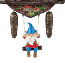 Load image into Gallery viewer, The Bradford Exchange Gnome Cottage Bavarian-Inspired Sculpted Wall Clock Handcrafted Enchanted Woodland Cuckoo Clock with Swinging Gnome & Pine Cone Weights Quartz Movement 14-Inches