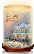 Load image into Gallery viewer, The Bradford Exchange Pillars of Light Waxed Flameless Candle Set of 3 with LED Lights Feature T-Kinkade Holiday Christmas Decor Art 24 Hour Timer with Remote Control 6"-Inches - RCE Global Solutions