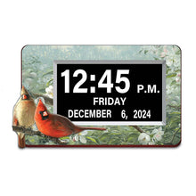 Load image into Gallery viewer, The Bradford Exchange Cardinal Cheer Joseph Hautman Art Easy-Read Full Disclosure Digital LED Clock 7-inches - RCE Global Solutions