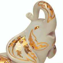 Load image into Gallery viewer, The Hamilton Collection Golden Fortunes Figurine Collection Issue #3: Riches of Shining Strength Handcrafted Fine Bisque Porcelain Hand-Painted with 22K Gold Accents and Genuine Svenka Crystals by Blake Jensen 6-inches - RCE Global Solutions