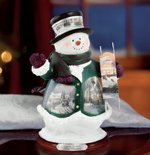 Load image into Gallery viewer, The Bradford Exchange Winter Wonderland Snowman Heirloom Classics Collection Issue #5 Village Christmas Holiday Decoration Figurine by Thomas Kinkade 7-inches