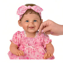 Load image into Gallery viewer, The Ashton-Drake Galleries Emma Grace First Words Baby Doll So Truly Real® Realistic Touch-Activated Collectible Doll with Giggles and "Mama," Hand-Rooted Brown Hair RealTouch® Vinyl Custom Ensemble and Light Baby Powder Scent by Ping Lau 19-inches - RCE Global Solutions