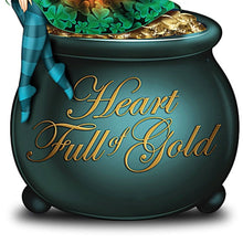 Load image into Gallery viewer, The Hamilton Collection Heart Full of Gold Irish Inspired Fairy Figurine by Artist Jasmine Becket-Griffith Adorned with Golden Glitter & Faux Gems - RCE Global Solutions