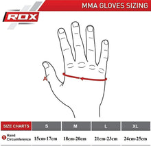 Load image into Gallery viewer, RDX MMA Hybrid Sparring Gloves, Maya Hide Leather, Ventilated Open Palm, Padded Mitts for Kickboxing, Muay Thai, Bag & Pad Training for Men, Small