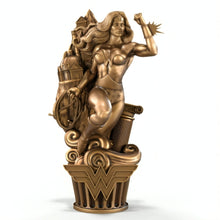 Load image into Gallery viewer, The Bradford Exchange DC Comics The HALL OF JUSTICE Sculpture Collection Issue #2: Wonder Woman Bronze Statue Handcrafted Limited Edition Collectible 9.5-inches