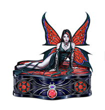 Load image into Gallery viewer, Anne Stokes GOTHIC Spider Web Fairy Keepsake SPIDER'S WEB BOX Arachnafairia - RCE Global Solutions
