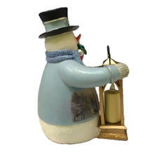 Load image into Gallery viewer, The Bradford Exchange Warm Wishes Tabletop Centerpiece Collection Issue #6 Deck The Halls Lighted Musical Snowman Lantern Tabletop Centerpiece Collection Christmas Decoration by Thomas Kinkade 7-inches - RCE Global Solutions